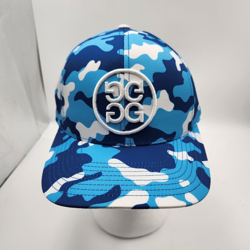 G/Fore Men's Cap Blue White Ripstop Camouflage Adjustable Snapback Golf Hat